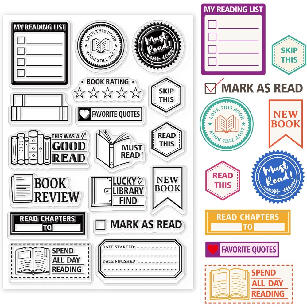 Book Reading Label Clear Stamp – Jewelry Making Journal recenzja i cena
