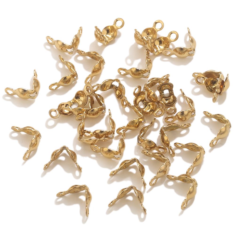 50pcs PVD Gold Plated Stainles – Jewelry Making Gold recenzja i cena