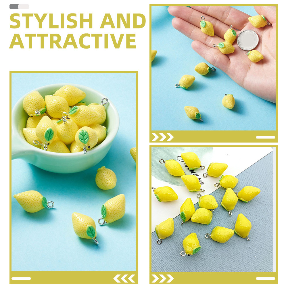 20Pcs Resin Lemon Charms Fruit – Jewelry Making Resin recenzja i cena