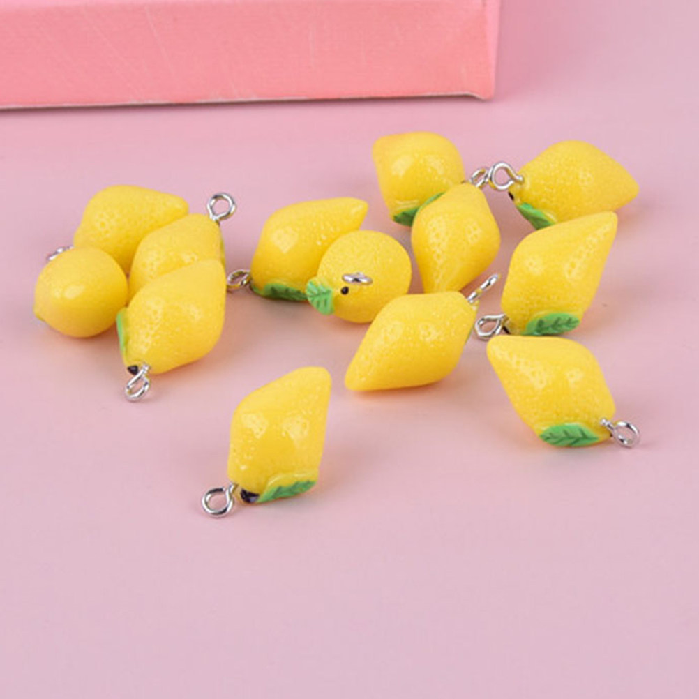 20Pcs Resin Lemon Charms Fruit – Jewelry Making Resin recenzja i cena