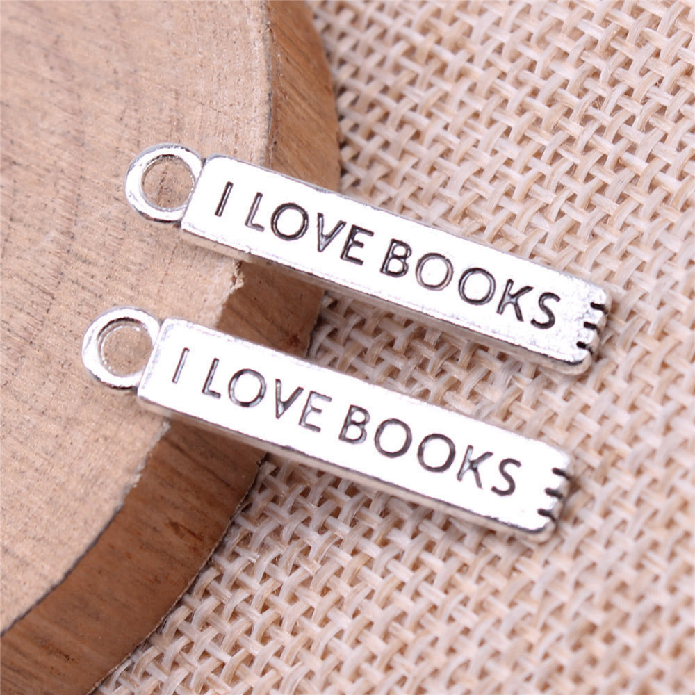 20pcs/lot I Love Books Charms  – Jewelry Making Journal recenzja i cena