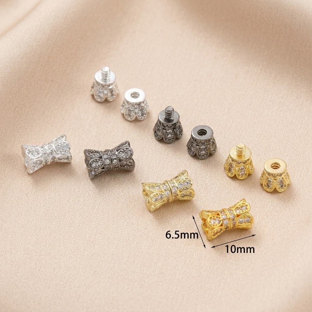 2pcs 18K Gold Plated Cubic Zir – Jewelry Making Gold recenzja i cena