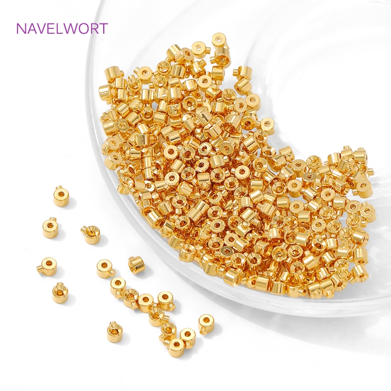 18K Gold Plated Round Crimp En – Jewelry Making Light recenzja i cena