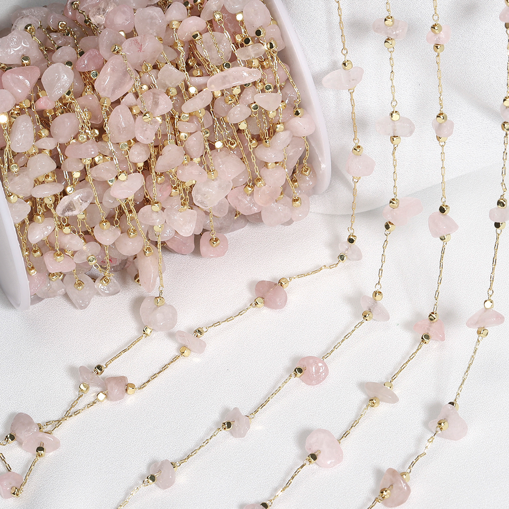 1meter Stone Chain Light Pink  – Jewelry Making Light recenzja i cena