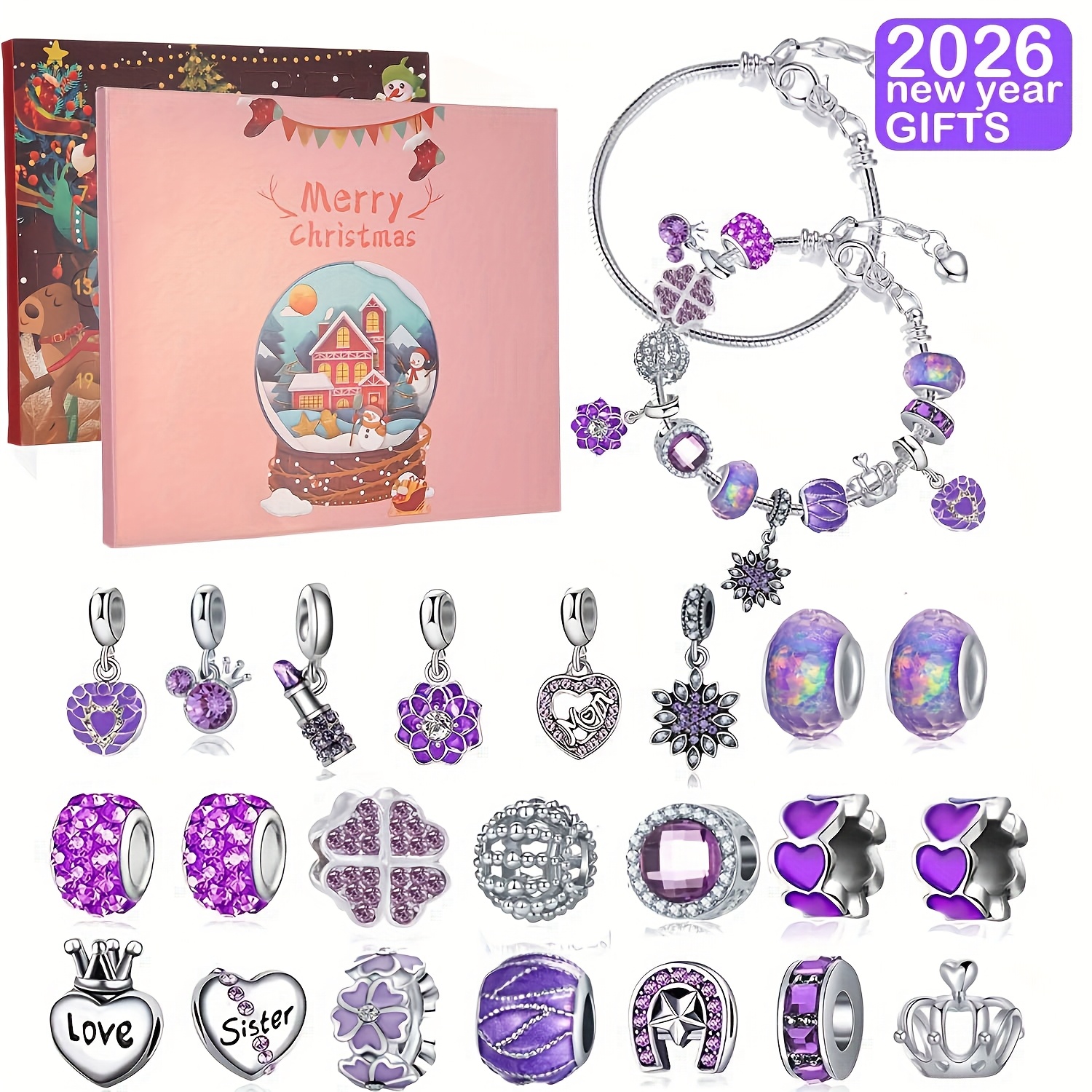 Christmas purple beads DIY jew – Jewelry Making Resin recenzja i cena