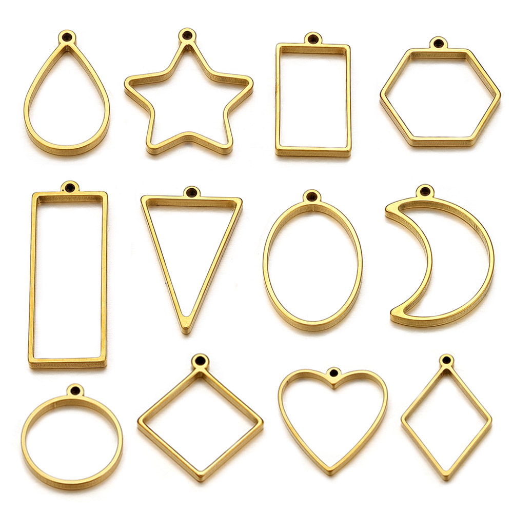 10pcs Stainless Steel Geometri – Jewelry Making Resin recenzja i cena