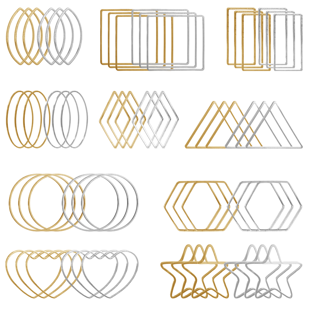20Pcs Gold Silver Hollow Frame – Jewelry Making Gold recenzja i cena
