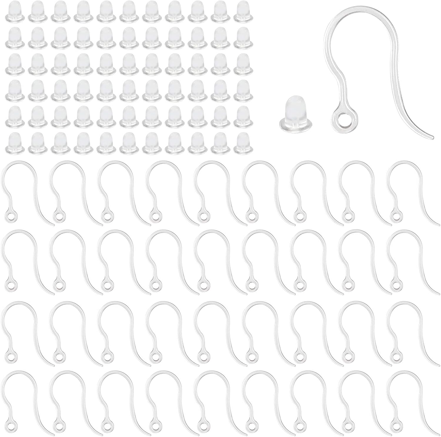 40pcs Clear Plastic Earring Ho – Jewelry Making Resin recenzja i cena