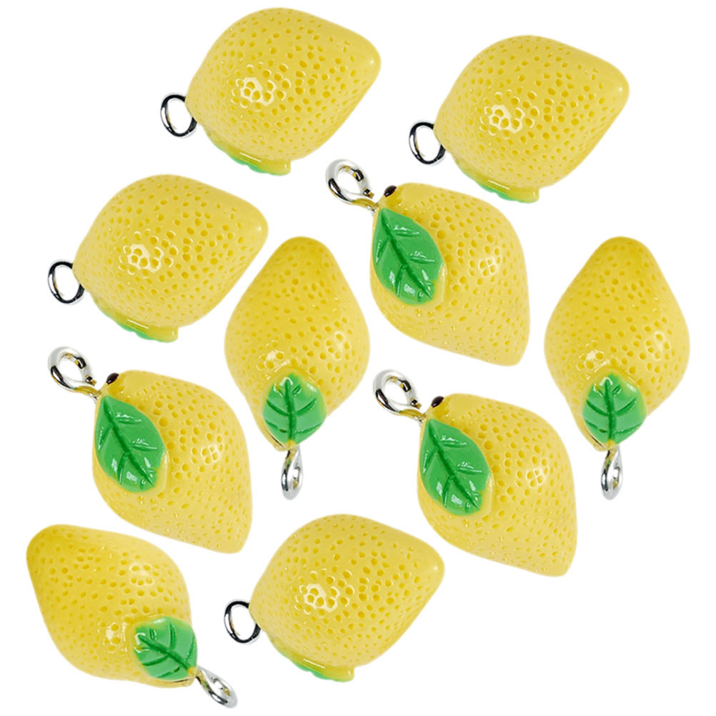 10Pcs Mini Lemon Charms Resin  – Jewelry Making Resin recenzja i cena